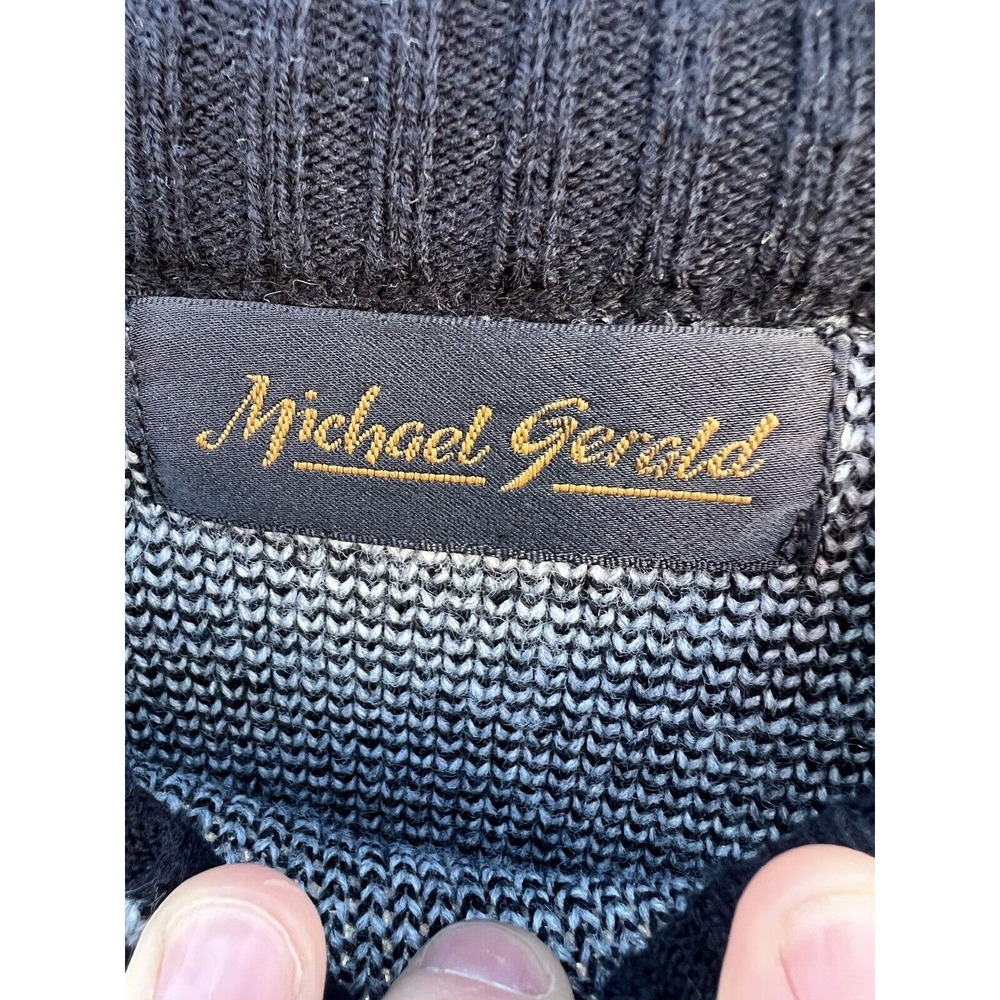 Vintage 90s Michael Gerald Multi Abstract Pattern Sweater aztec bright colors - Picture 4 of 4